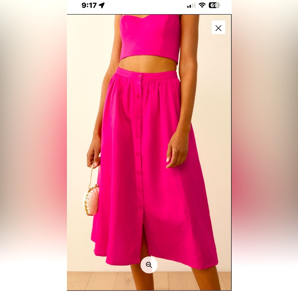 Reformation Orzo Linen Skirt- Corvett Size 4.